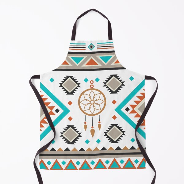 Item preview, Native American Textile Pattern in Turquoise, Orange, and Brown designed and sold by sirinda27.