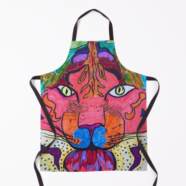 Artikelvorschau, Psychedelische Tiger Illustration Joe Denney ldandrade Mehrfarbig Bunt entworfen und verkauft von Licorice Moon.