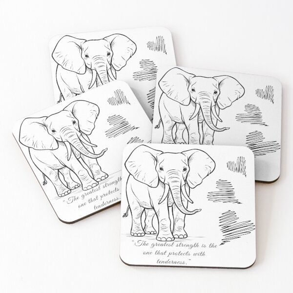 Item preview, “The greatest strength is the one that protects with tenderness.” from an Elephant designed and sold by TheHilma.
