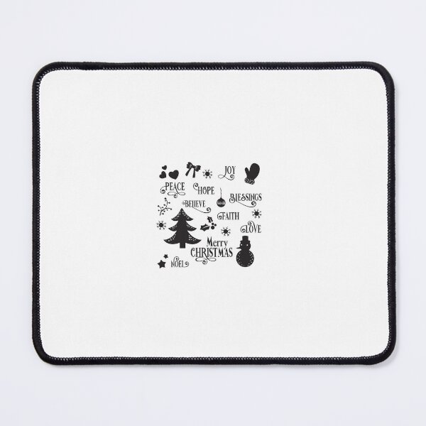 Item preview, Black Christmas Silhouettes – Holiday Icons & Script Words Collection designed and sold by TeesHearts100.