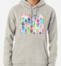 Hawaiisches Ananas-Muster-tropisches Aquarell Hoodie