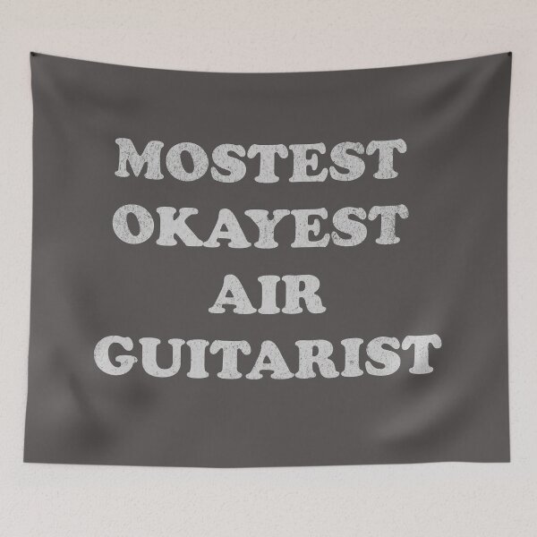 Item preview, Mostest Okayest Air Guitarist – Funny Retro Typography Design designed and sold by donwillisjrart.