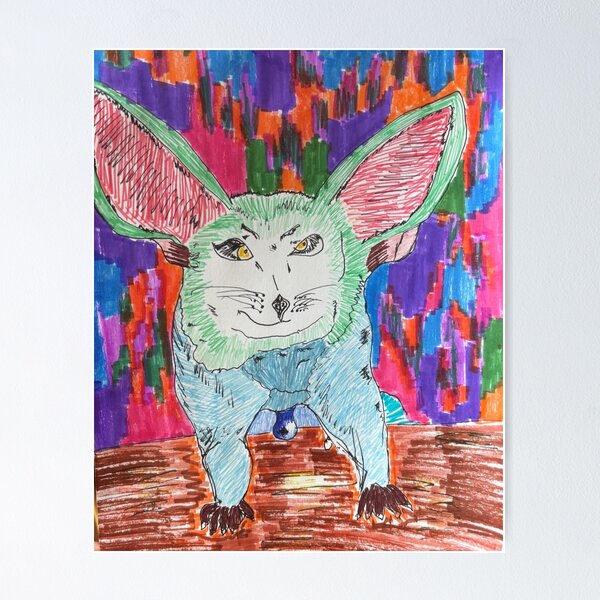 Item preview, Big Ears Fennec Dog Artist Illustration Collaboration  designed and sold by Licorice Moon.