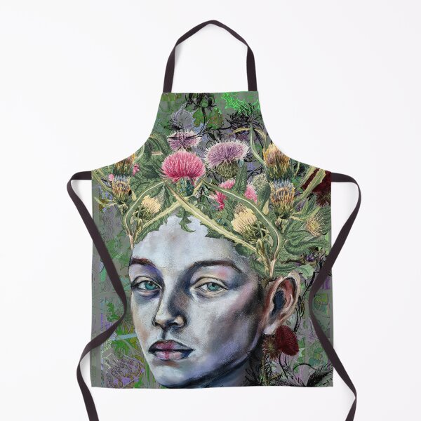 Item preview, Thistle Queen-Nature-Inspired Chalk and Vintage Illustration Artwork designed and sold by Laini Eckardt.