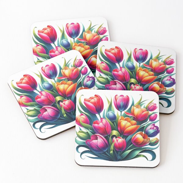 Item preview, Beautiful bouquet of vibrant tulips. designed and sold by nicnacc.
