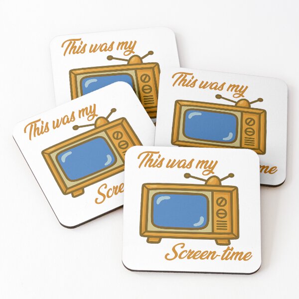 Item preview, This was my Screen-time – Retro Cartoon TV Illustration designed and sold by CanSparkleArt.