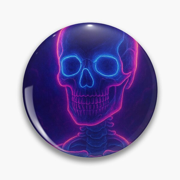 Item preview, Neon skull designed and sold by Blackcandledesigns .