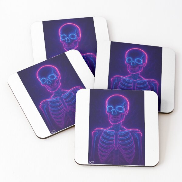 Item preview, Neon skull designed and sold by Blackcandledesigns .