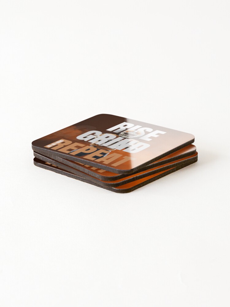Thumbnail 4 of 5, Coasters (Set of 4), Motivation Quote Rise designed and sold by ASKprints.