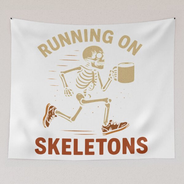 Item preview, Running On Skeletons - Funny T-shirt designed and sold by FunnyTshirtGuy.
