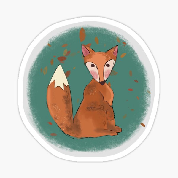 Item preview, Cute Sitting Fox  designed and sold by YthomasArt.