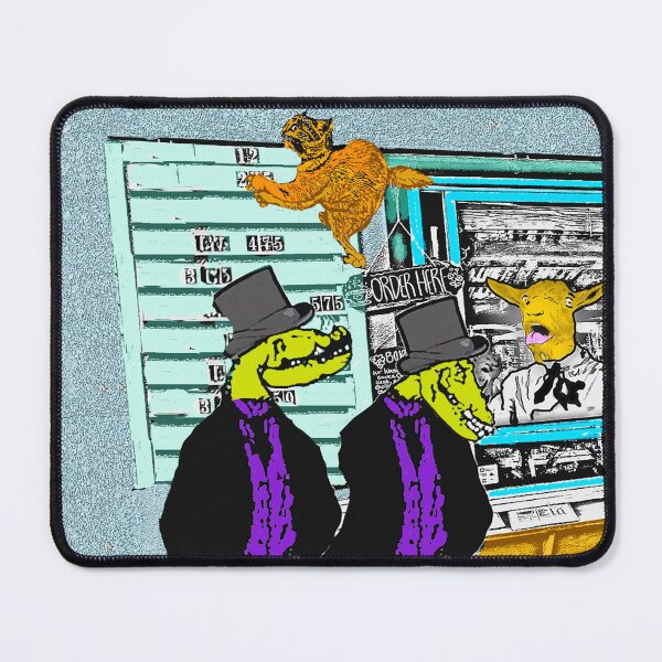 Item preview, Well-dressed dinosaurs, scaring the neighborhood goats and cats! designed and sold by UncleBunkle.