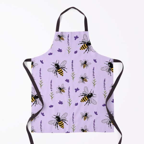 Item preview, Patrón sin costuras de abejas y flores de lavanda designed and sold by Gradasee.