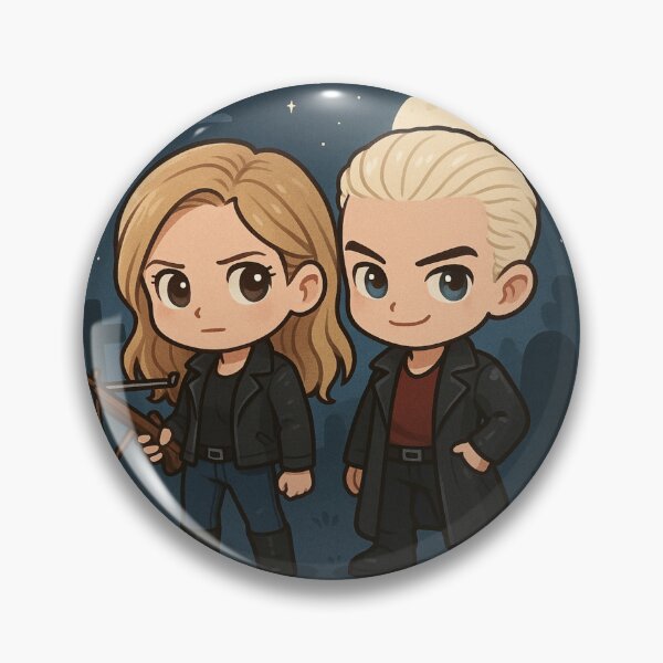 Item preview, Chibi Buffy & Spike designed and sold by Sacredrite.