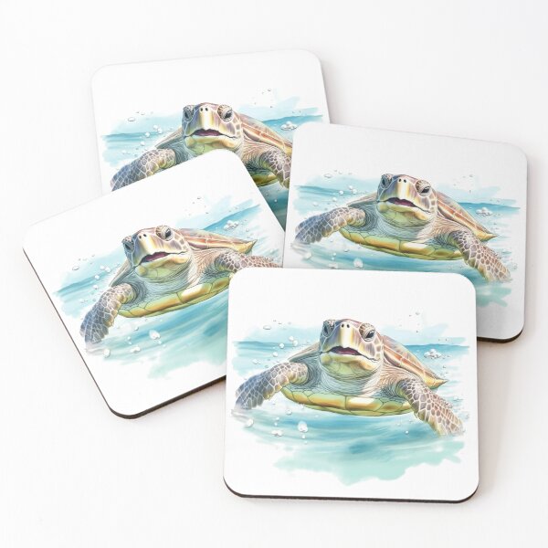 Artikelvorschau, Schildkröte genießt das schwimmen im Meer entworfen und verkauft von NMB-ART-Design.
