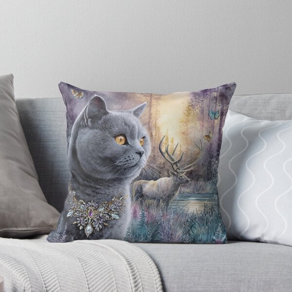 Item preview,  British Shorthair Cat And Deer designed and sold by Nocturne  Paws.
