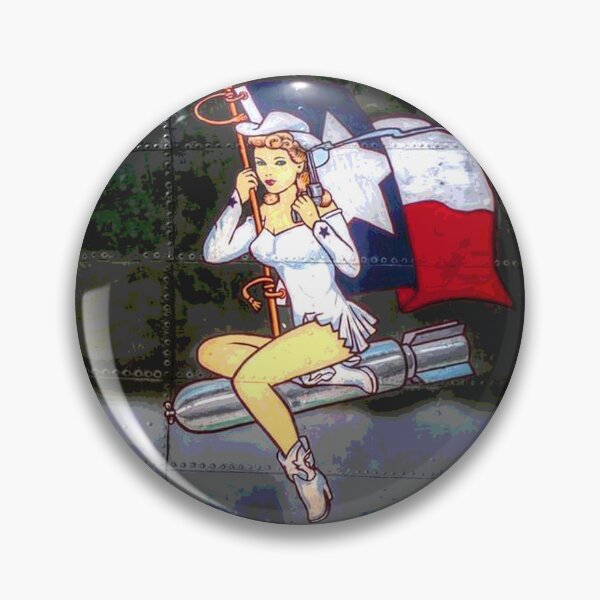 Item preview, WW2 Bomber Girl Noseart B17 Texas Raiders designed and sold by QuirkyDesign101.