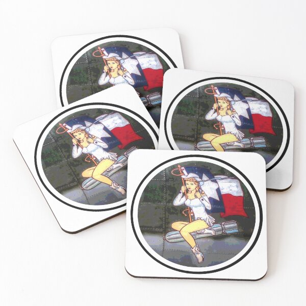 Item preview, WW2 Bomber Girl Noseart B17 Texas Raiders designed and sold by QuirkyDesign101.