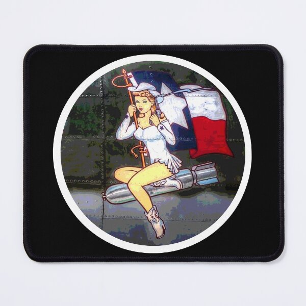 Item preview, WW2 Bomber Girl Noseart B17 Texas Raiders designed and sold by QuirkyDesign101.
