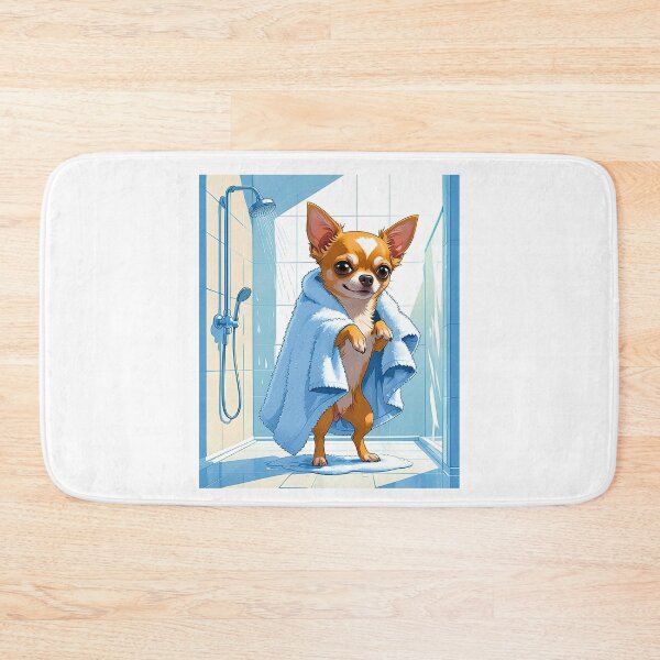 Item preview, Funny Chihuahua After Shower – Cute Cartoon Dog Toweling Off Design designed and sold by Fredster1966.