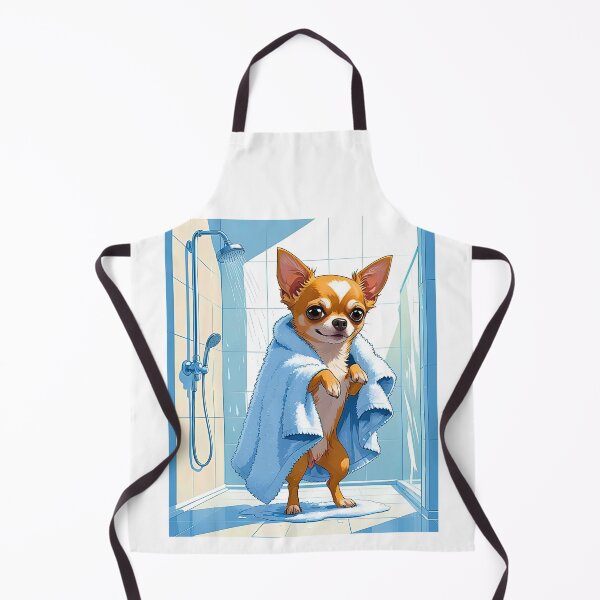 Item preview, Funny Chihuahua After Shower – Cute Cartoon Dog Toweling Off Design designed and sold by Fredster1966.