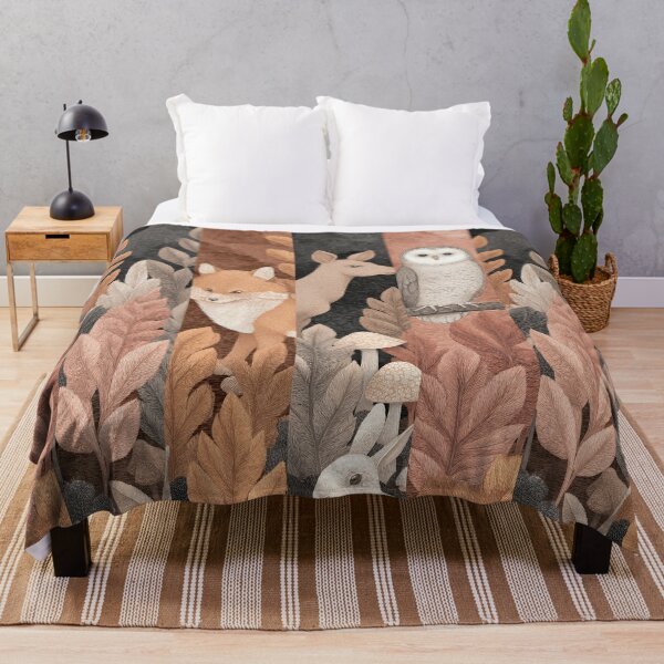 Item preview, Vintage owl, fox, and rabbit in an autumn forest. designed and sold by Piotrek0001.