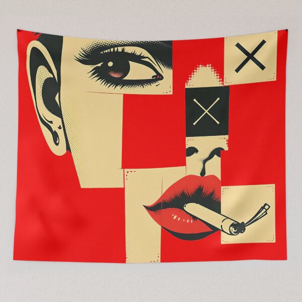 Item preview, Fragmented Identity - Abstract Pop Art Portrait designed and sold by AbdS07.