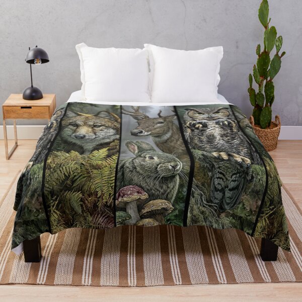 Item preview, The serene nocturnal world of woodland forest creatures. designed and sold by Piotrek0001.