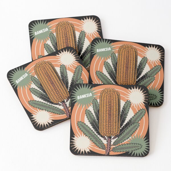 Item preview, Retro Banksia Grandis – Cute Australian Botanical Art designed and sold by DamioPolArt.