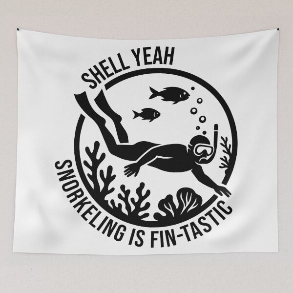 Item preview, Shell yeah, snorkeling is fin‑tastic! designed and sold by xndrlab.