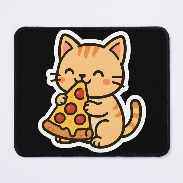 Item preview, Cute Cat Eating Pizza designed and sold by HobsS.