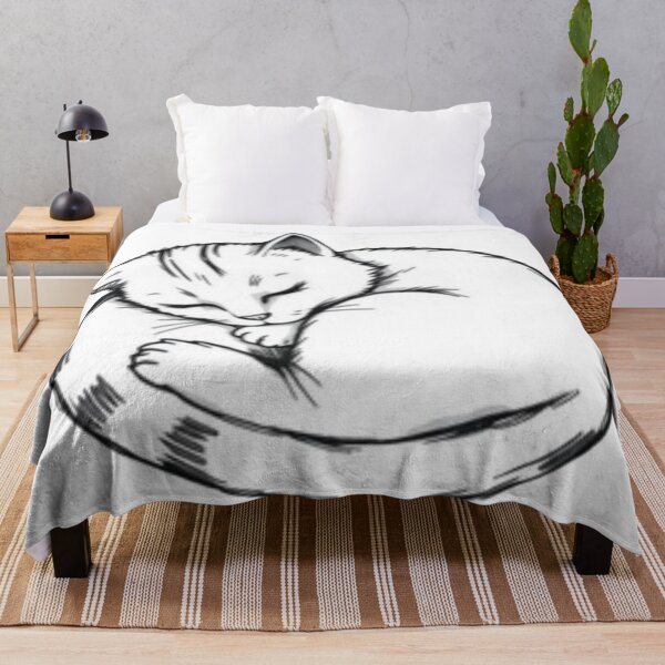 Item preview, Minimalist Cat Illustration: Nap Time Mood designed and sold by Iuqiune.