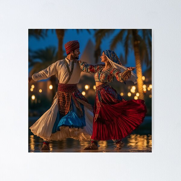 Item preview, Unity in Motion - Tanoura Dance Duo on the Nile designed and sold by FineArtsPro.