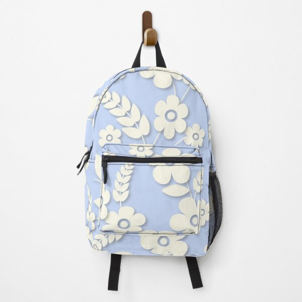 Item preview, Off-White Lace Flowers on Blue designed and sold by SaintlyScrbblz.