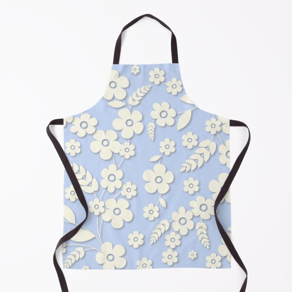 Item preview, Off-White Lace Flowers on Blue designed and sold by SaintlyScrbblz.