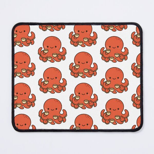 Item preview, Octopus Holding Tiny Teacups designed and sold by ֍ NishlaArts ֍.