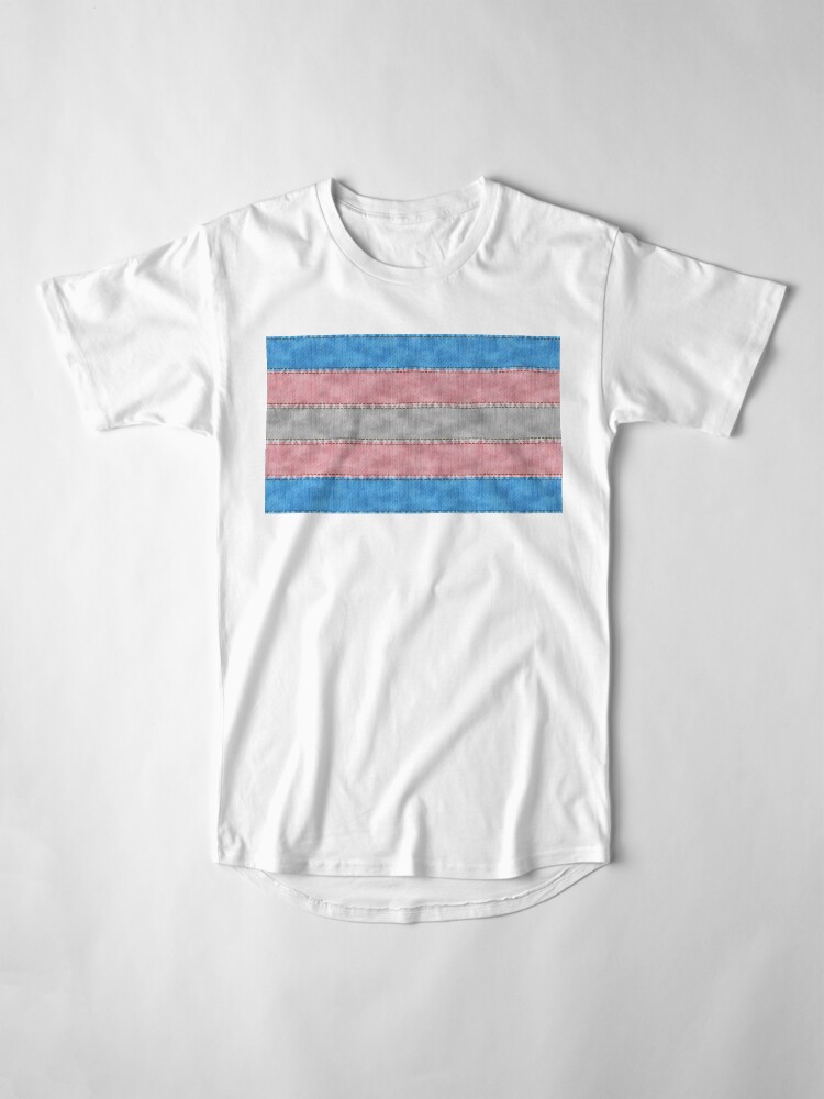 Alternate view of Transgender Denim Flag Long T-Shirt