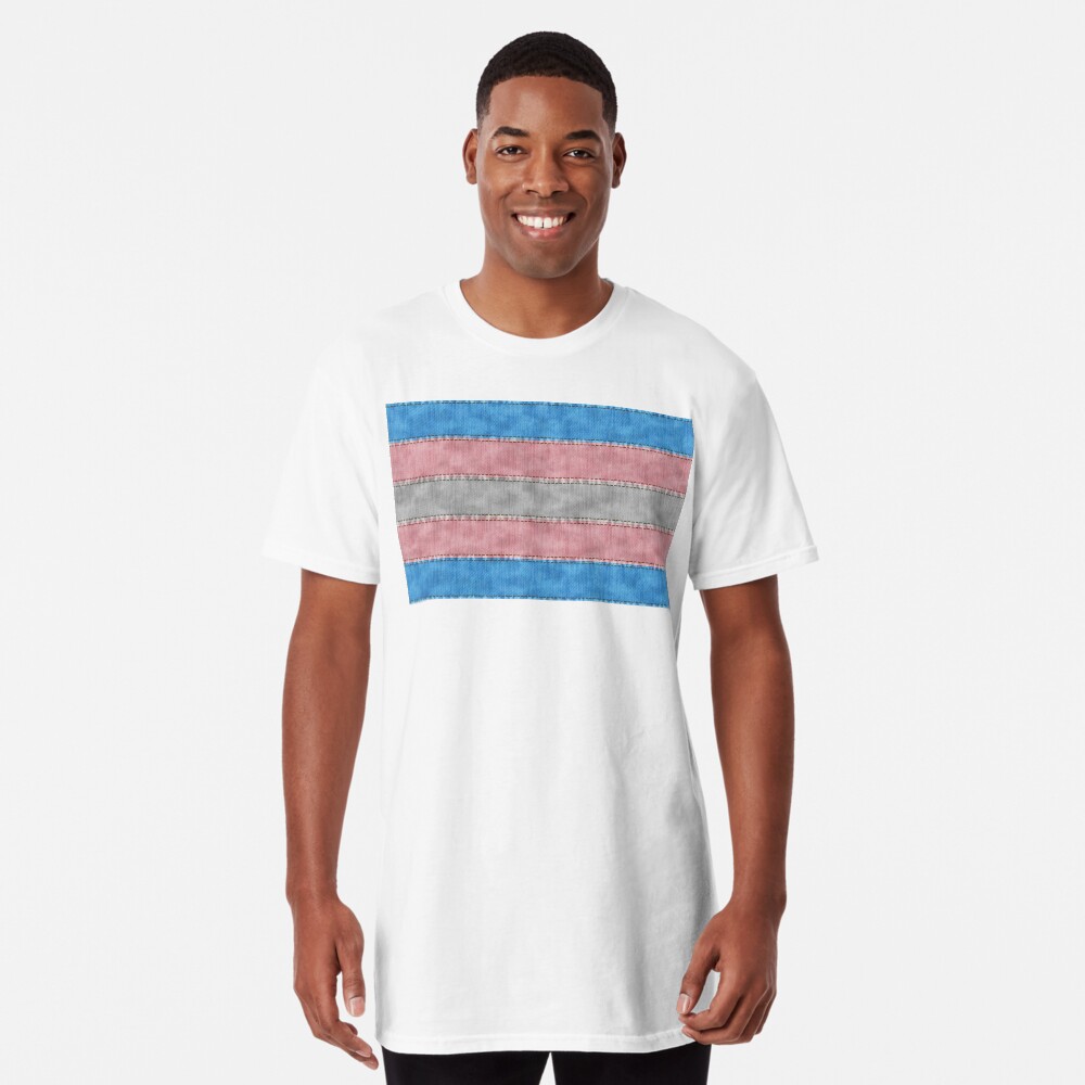 Transgender Denim Flag Long T-Shirt