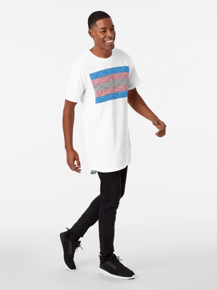 Alternate view of Transgender Denim Flag Long T-Shirt