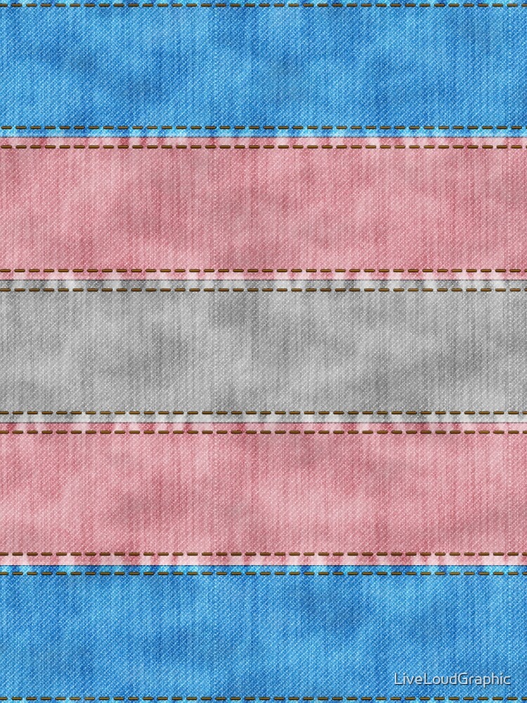 Transgender Denim Flag by LiveLoudGraphic