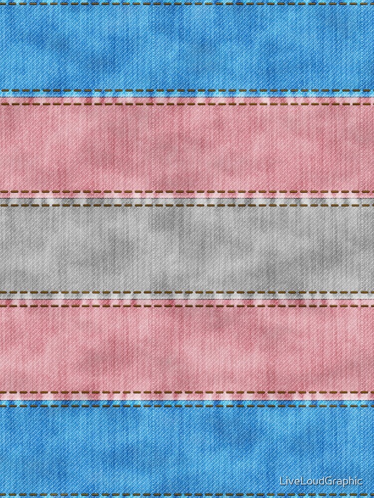 Transgender Denim Flag by LiveLoudGraphic