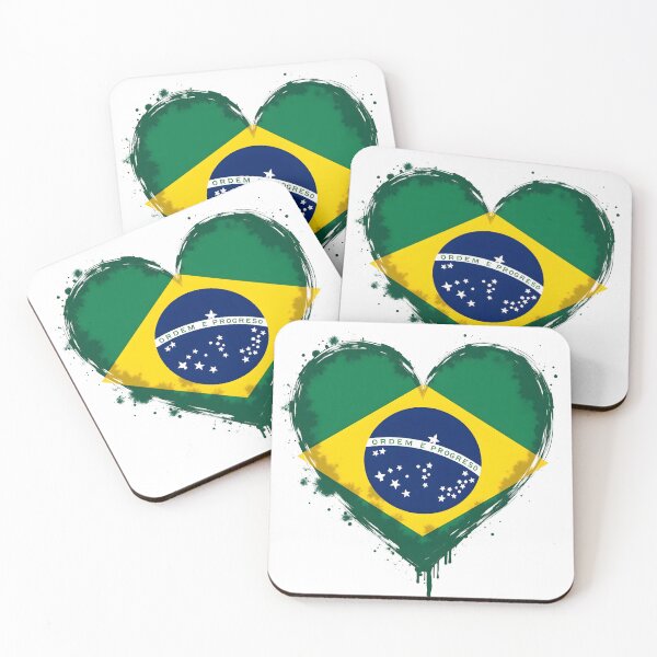 Item preview, Brazil color splash heart designed and sold by Fab-Haven.