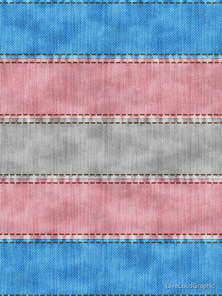 Transgender Denim Flag by LiveLoudGraphic