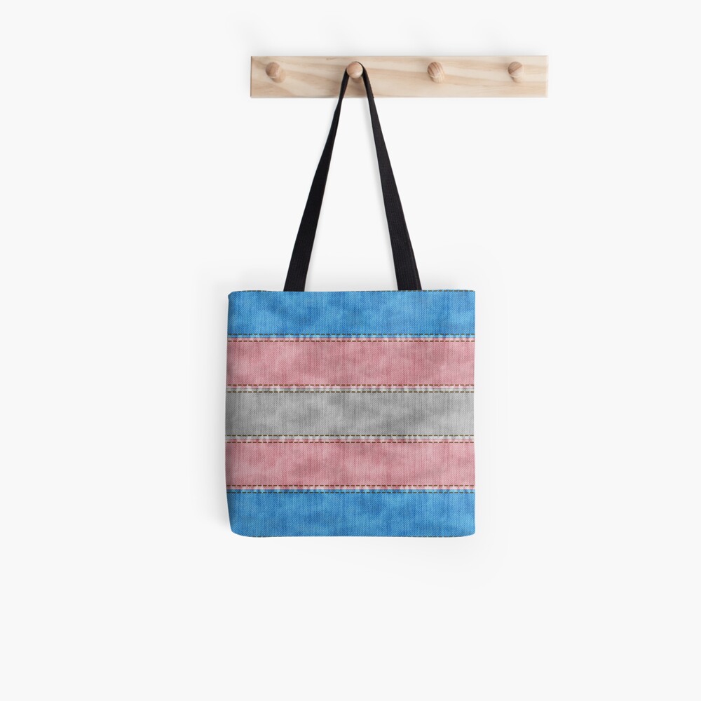 Transgender Denim Flag Tote Bag