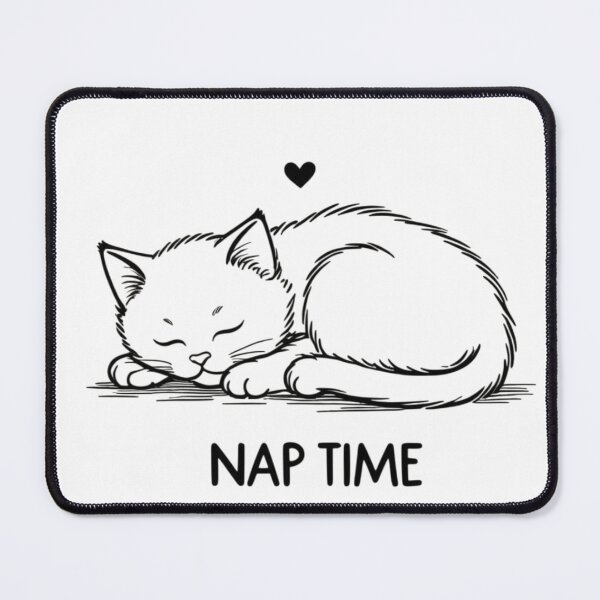 Item preview, Curled-Up Cat Art for Nap Lovers designed and sold by Iuqiune.