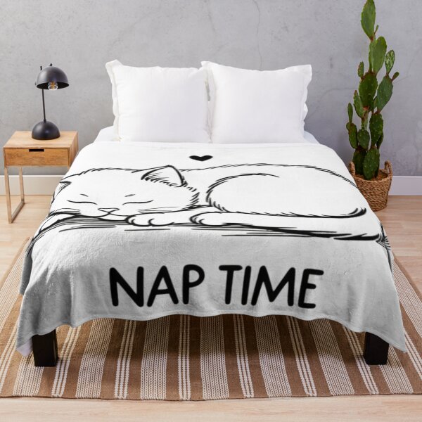 Item preview, Curled-Up Cat Art for Nap Lovers designed and sold by Iuqiune.