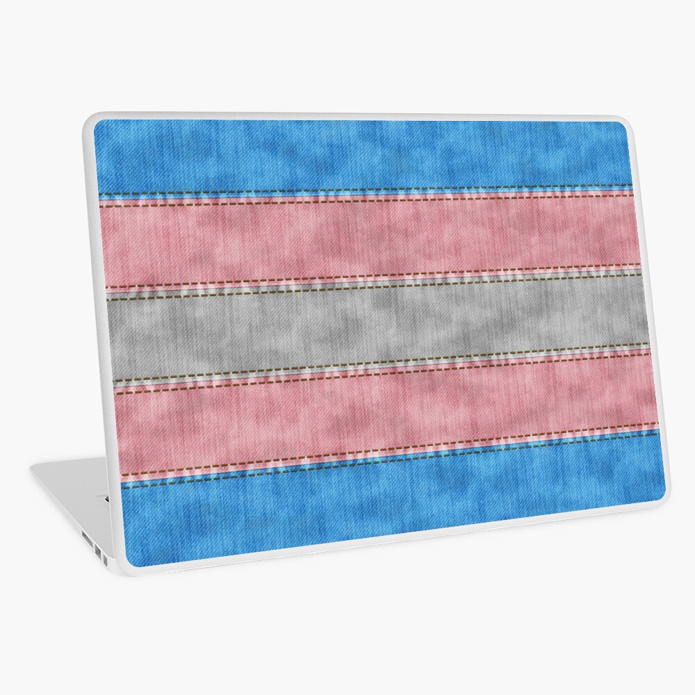 Transgender Denim Flag Laptop Skin