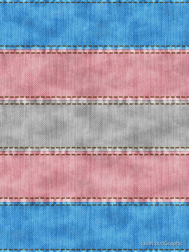 Transgender Denim Flag by LiveLoudGraphic