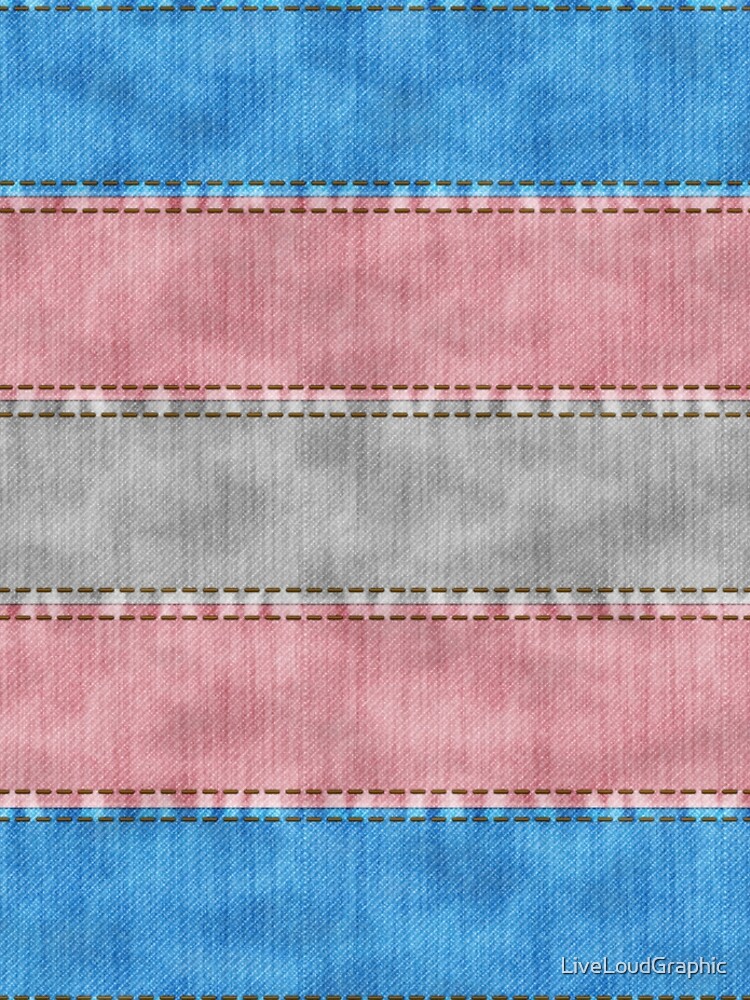 Transgender Denim Flag by LiveLoudGraphic