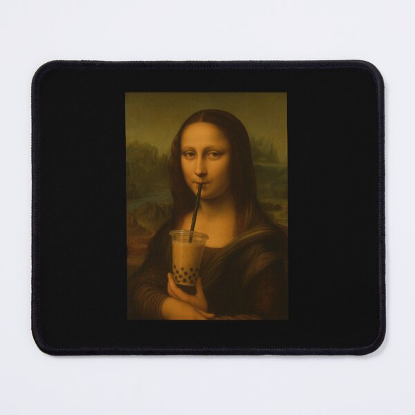 Item preview, Monalisa Painting Art Boba Tea Boys Girls Kids designed and sold by rafaeltto.